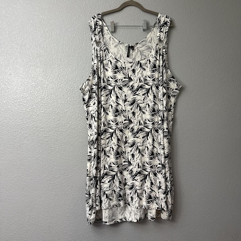 Portocruz Buttery Soft Black and White Floral Print Summer Dress